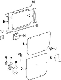 Foto de Panel Interior de Puerta Original para Dodge Sprinter 2500 2007 2008 Dodge Sprinter 3500 2007 2008 Marca CHRYSLER N�mero de Parte 1HB56XDVAA