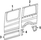Foto de Panel Lateral Trasero Original para Dodge Sprinter 2500 2007 2008 2009 Dodge Sprinter 3500 2007 2008 2009 Marca CHRYSLER N�mero de Parte 68009152AA