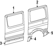 Foto de Panel Lateral Trasero Original para Dodge Sprinter 2500 2007 2008 2009 Dodge Sprinter 3500 2007 2008 2009 Marca CHRYSLER N�mero de Parte 68008462AA