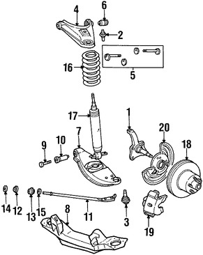Foto de Tornillo de Brazo de Control de Suspension Original para Dodge Marca CHRYSLER N�mero de Parte 6031332