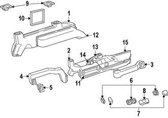 Foto de Ducto de Aire del Panel de Instrumentos Original para Dodge B1500 1995 Dodge B2500 1995 Dodge B3500 1995 Marca CHRYSLER N�mero de Parte 55036389