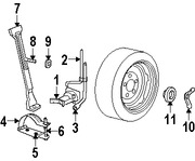 Foto de Tuerca de Llanta de Repuesto Original para Dodge Plymouth Marca CHRYSLER Nmero de Parte 6032619