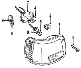 Foto de Z�calo de Luz Trasera Original para Dodge B150 Dodge B250 Dodge B350 Dodge B1500 Dodge B2500 Dodge B3500 Marca CHRYSLER N�mero de Parte 3764160