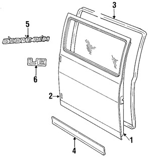 Foto de Panel externo de puerta Original para Dodge Marca CHRYSLER N�mero de Parte 55346443AB