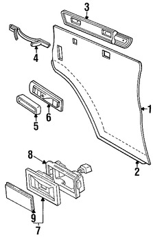 Foto de Panel Interior de Puerta Original para Dodge B1500 1995 Dodge B2500 1995 Dodge B3500 1995 Marca CHRYSLER Nmero de Parte 5EP98RB7