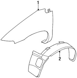 Foto de Protector de Guardafangos Original para Dodge Caravan Dodge Grand Caravan Chrysler Town & Country Marca CHRYSLER N�mero de Parte 4857222AB