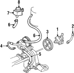 Foto de Polea de Bomba de Direccin Original para Chrysler Town & Country Chrysler  Chrysler Pacifica Dodge Caravan Dodge Grand Caravan Marca CHRYSLER Nmero de Parte 4861540AA