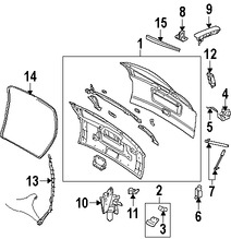 Foto de Soporte Elevaci�n Puerta Trasera Original para Dodge Caravan 2006 2007 Dodge Grand Caravan 2006 2007 Chrysler Town & Country 2006 2007 Marca CHRYSLER Parte #4894554AG