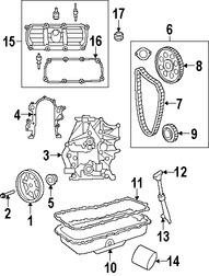 Foto de Kit de Cadena de Tiempo Original para Jeep Wrangler Chrysler Town & Country Dodge Grand Caravan Marca CHRYSLER N�mero de Parte 68001402AA