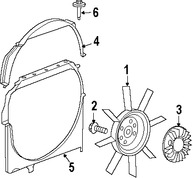 Foto de Cubierta de ventilador de enfriamiento del motor Original para Dodge Dakota Mitsubishi Raider Marca CHRYSLER Nmero de Parte 55056379AD