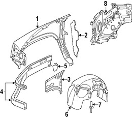 Foto de Guardafango Original para Dodge Dakota 2005 2006 2007 Marca CHRYSLER N�mero de Parte 55359248AD