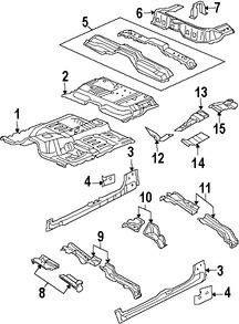 Foto de Bandeja de Piso Original para Dodge Dakota 2005 2006 2007 Mitsubishi Raider 2006 2007 2008 Marca CHRYSLER N�mero de Parte 55359603AA