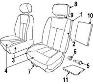 Foto de Reposacabezas Original para Dodge Dakota 2005 2006 2007 Mitsubishi Raider 2006 Marca CHRYSLER N�mero de Parte 1BJ501J3AA