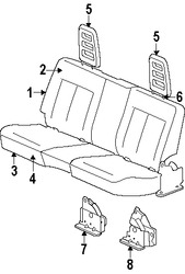 Foto de Reposacabezas Original para Dodge Dakota 2005 2006 2007 Marca CHRYSLER N�mero de Parte 1BJ511D5AA
