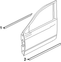 Foto de Protector contra Intemperie Cristal de Puerta Original para Dodge Dakota Mitsubishi Raider Marca CHRYSLER N�mero de Parte 55359404AD