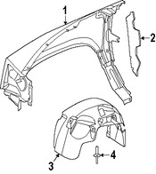 Foto de Guardafango Original para Dodge Dakota 2008 2009 2010 Marca CHRYSLER N�mero de Parte 55112180AA