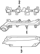 Foto de Empacadura de M�ltiple de Escape Original para Dodge Dakota Dodge Ram 1500 Jeep Grand Cherokee Jeep Commander Chrysler Marca CHRYSLER N�mero de Parte 53032832AH
