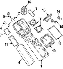 Foto de Consola Central Original para Dodge Dakota 2008 2009 2010 Marca CHRYSLER N�mero de Parte 1CY801J1AB