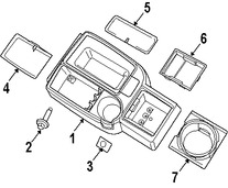 Foto de Consola Central Original para Dodge Dakota 2008 2009 2010 Mitsubishi Raider 2009 Marca CHRYSLER N�mero de Parte 5KN491DVAA