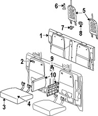 Foto de Reposacabezas Original para Dodge Dakota 2008 2009 Marca CHRYSLER N�mero de Parte 5JP991J8AB