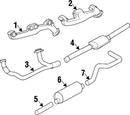 Foto de Tubo del escape Original para Dodge Dakota Marca CHRYSLER Nmero de Parte 52103040AD