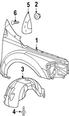 Foto de Guardafango Original para Dodge Durango 2007 2008 2009 Marca CHRYSLER N�mero de Parte 68003316AB