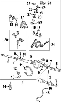Foto de Eje Propulsor Original para Dodge Durango Dodge Dakota Chrysler  Mitsubishi Raider Marca CHRYSLER N�mero de Parte 52069886AE