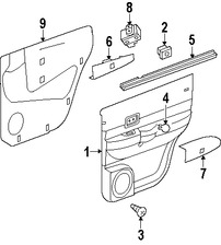 Foto de Bisel de Switch de Vidrio Electrico Original para Dodge Durango 2007 2008 Marca CHRYSLER N�mero de Parte 5HS84XDBAD