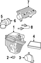 Foto de Caja del Filtro de Aire Original para Dodge Nitro Jeep Liberty Marca CHRYSLER N�mero de Parte 4880266AB