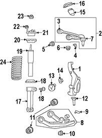 Foto de R�tula de direcci�n Original para Dodge Nitro Jeep Liberty Marca CHRYSLER N�mero de Parte 52125012AD