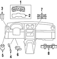 Foto de Interruptor de seguridad de Arranque del Embrague Original para Dodge Nitro Jeep Wrangler Jeep Liberty Marca CHRYSLER Nmero de Parte 68029261AA