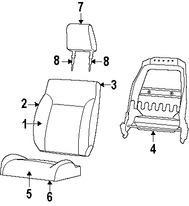 Foto de Guia de Reposacabezas Original para Jeep Wrangler Jeep Grand Cherokee Jeep Commander Dodge Nitro Marca CHRYSLER N�mero de Parte 1DS911J3AA