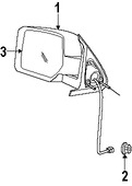 Foto de Cristal de espejo de la puerta Original para Dodge Nitro 2007 2008 2009 2010 2011 Jeep Liberty 2008 Marca CHRYSLER N�mero de Parte 68003927AA