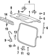 Foto de Soporte Elevaci�n Puerta Trasera Original para Dodge Nitro 2007 2008 2009 2010 2011 Marca CHRYSLER N�mero de Parte 55360915AD