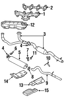 Foto de Abrazadera de escape Original para Dodge Durango 2000 2001 2002 1998 1999 Marca CHRYSLER N�mero de Parte 52001860AB