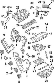 Foto de C�rter Original para Chrysler Town & Country Chrysler Sebring Dodge Journey Dodge Grand Caravan Dodge Avenger Marca CHRYSLER N�mero de Parte 4892447AA
