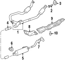 Foto de Tubo de Escape Original para Dodge Ram 1500 2006 2007 2008 Marca CHRYSLER N�mero de Parte 55366793AD