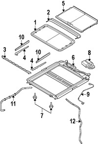 Foto de Motor del Techo Corredizo Original para Jeep Dodge Chrysler Marca CHRYSLER N�mero de Parte 68056964AA