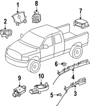 Foto de M�dulo de control del Air Bag Original para Dodge Ram 1500 2007 2008 Marca CHRYSLER N�mero de Parte 4896178AE