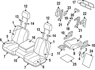 Foto de Manilla de Ajuste de Reclinacion Asiento Trasero Original para Dodge Ram 1500 2007 2008 Marca CHRYSLER Nmero de Parte 1DK68DX9AA