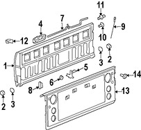 Foto de Puerta Posterior Original para Dodge Ram 1500 2006 2007 2008 Marca CHRYSLER N�mero de Parte 55112033AA