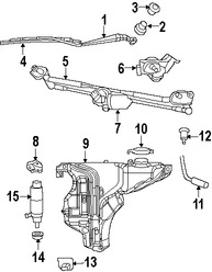 Foto de Brazo de Limpiaparabrisas Original para Dodge Challenger Marca CHRYSLER N�mero de Parte 68044160AB