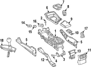 Foto de Consola Central Original para Dodge Challenger 2015 2016 2017 Marca CHRYSLER Nmero de Parte 68260169AB
