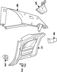 Foto de Panel / guardafango posterior lateral Original para Dodge Challenger 2015 2016 2017 Marca CHRYSLER N�mero de Parte 1HP72DX9AD