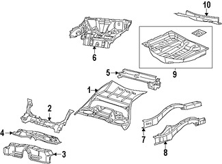 Foto de Travesano Plataforma de Piso Original para Chrysler 300 Dodge Challenger Dodge Charger Marca CHRYSLER N�mero de Parte 68030677AG