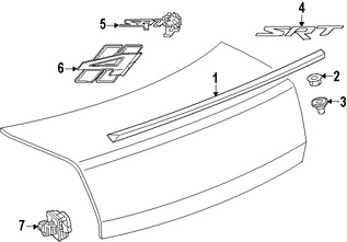 Foto de Aler�n / Spoiler Original para Dodge Challenger 2015 2016 2017 Marca CHRYSLER N�mero de Parte 5VE30TZZAE