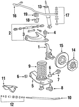 Foto de Brazo de Control de suspensi�n Original para Dodge Ram 50 Mitsubishi Mighty Max Marca CHRYSLER N�mero de Parte MB109512