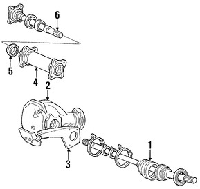 Foto de Sello del Eje Propulsor Original para Dodge Power Ram 50 Dodge Ram 50 Mitsubishi Mighty Max Mitsubishi Montero Mitsubishi Montero Sport Marca CHRYSLER Parte #MB160946