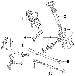 Foto de Brazo Auxiliar de Direccin Original para Dodge Ram 50 Mitsubishi Mighty Max Mitsubishi Montero Mitsubishi Van Marca CHRYSLER Nmero de Parte MB527228