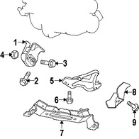 Foto de Montura de Transmisi�n Autom�tica Original para Jeep Grand Cherokee Jeep Commander Marca CHRYSLER N�mero de Parte 52089938AJ